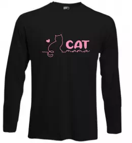 Лонгслів Cat mama pink Чорний фото