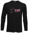 Лонгслив Cat mama pink Черный фото