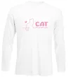 Лонгслив Cat mama pink Белый фото