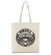 Еко-сумка Череп Bikers Бежевий фото