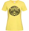 Женская футболка Череп Bikers Лимонный фото