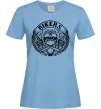 Женская футболка Череп Bikers Голубой фото