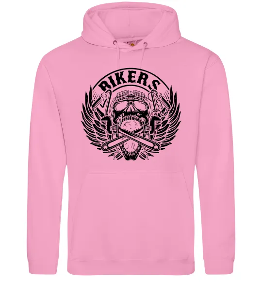 Чоловіча толстовка (худі) Череп Bikers Рожевий фото