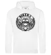 Жіноча толстовка (худі) Череп Bikers Білий фото