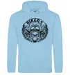 Жіноча толстовка (худі) Череп Bikers Блакитний фото