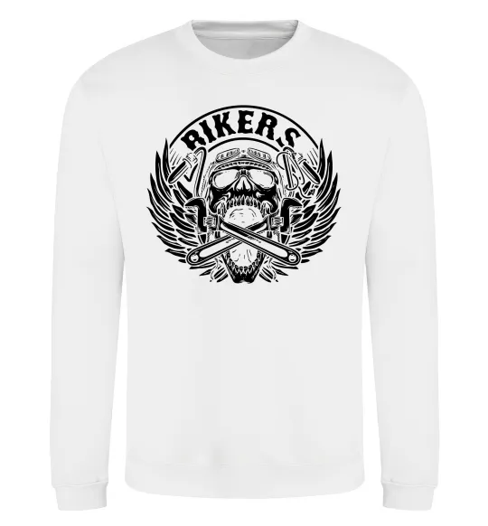 Свитшот Череп Bikers Белый фото
