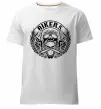 Чоловіча преміум футболка Череп Bikers Білий фото