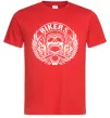 Мужская футболка Череп Bikers Красный фото