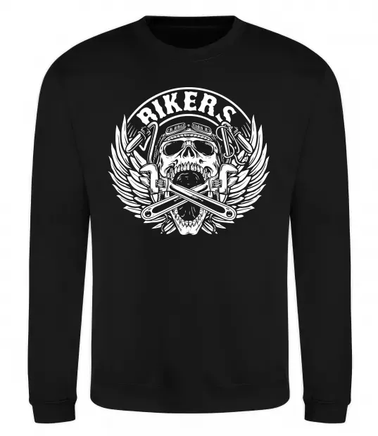 Світшот Череп Bikers Чорний фото