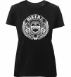 Женская премиум футболка Череп Bikers Черный фото