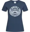 Женская футболка Череп Bikers Темно-синий фото