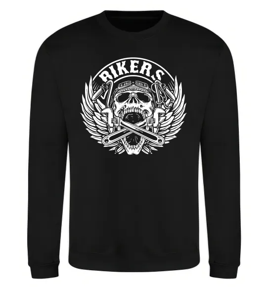 Свитшот Череп Bikers Черный фото