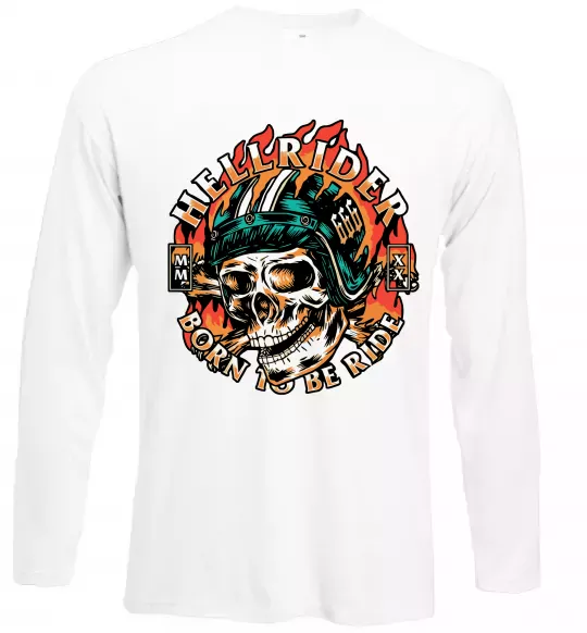 Лонгслів Hellrider Білий фото