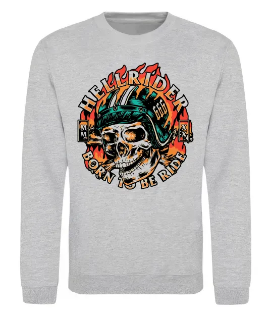 Свитшот Hellrider Серый меланж фото