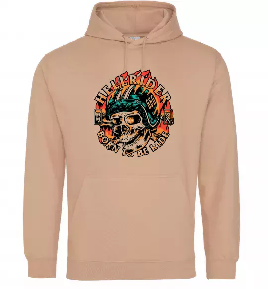 Женская толстовка (худи) Hellrider Песочный фото