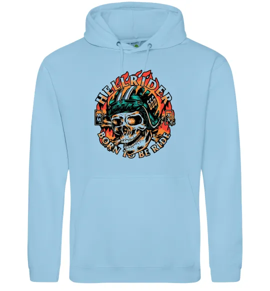 Женская толстовка (худи) Hellrider Голубой фото