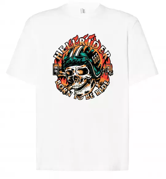 Футболка Оверсайз Hellrider Білий фото