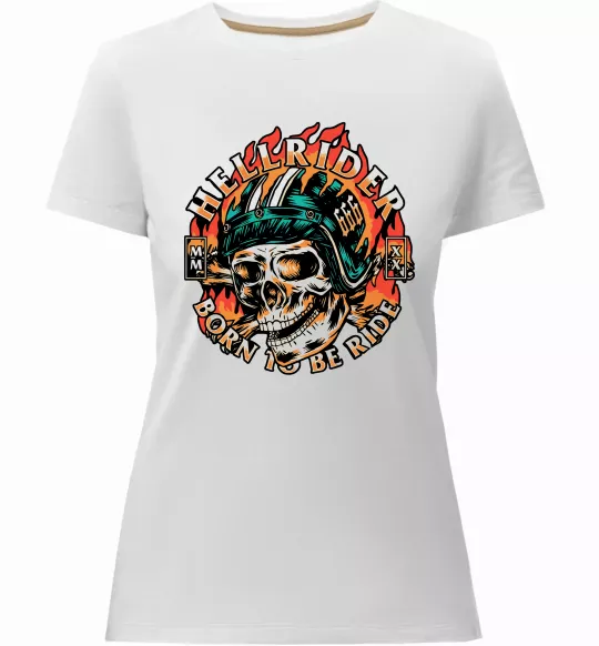 Женская премиум футболка Hellrider Белый фото
