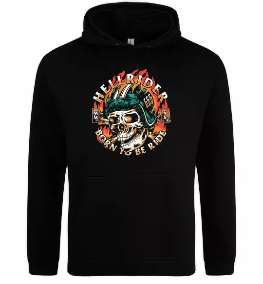 Женская толстовка (худи) Hellrider Черный фото