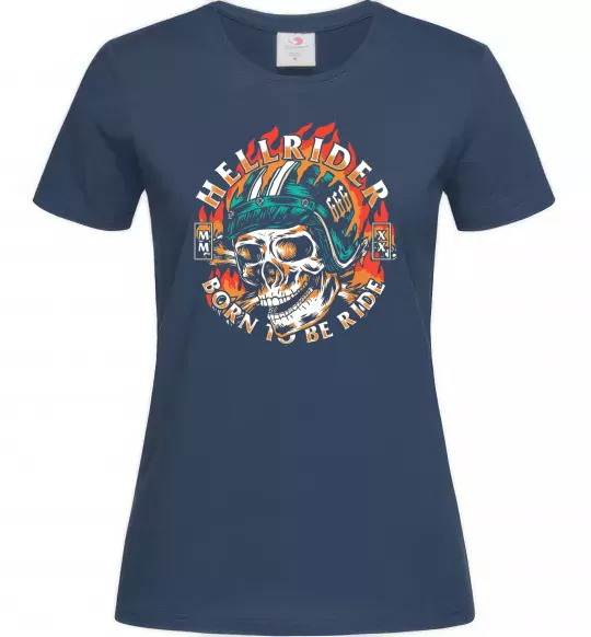 Жіноча футболка Hellrider Темно-синій фото