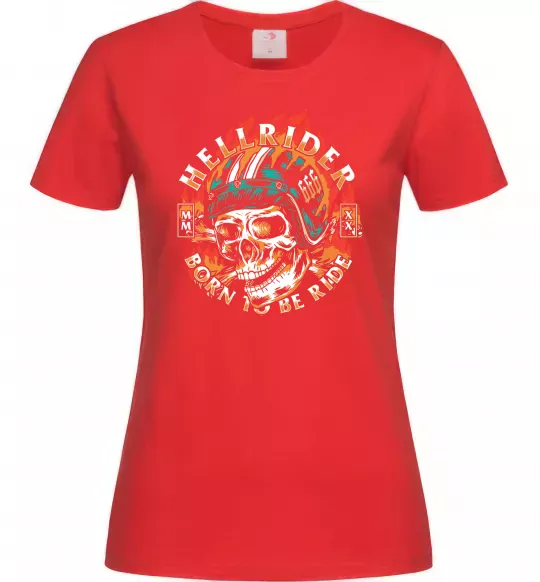 Жіноча футболка Hellrider Червоний фото