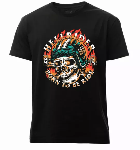 Чоловіча преміум футболка Hellrider Чорний фото
