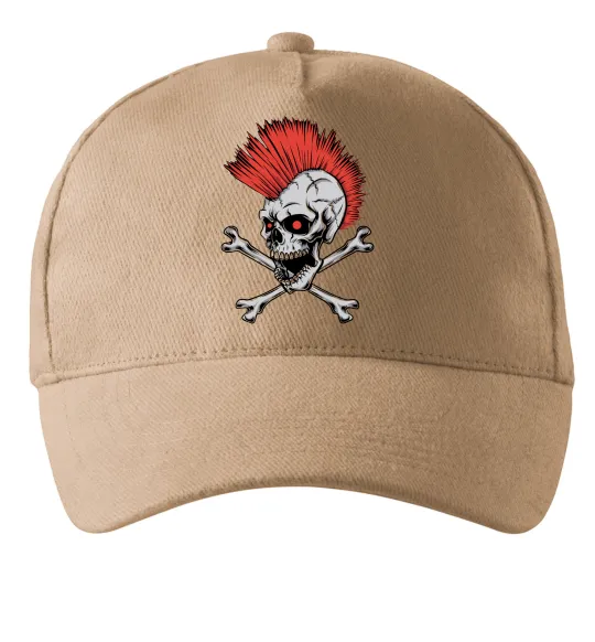 Кепка Череп з ірокезом Песочный фото