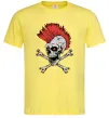 Мужская футболка Череп з ірокезом Лимонный фото