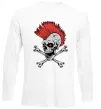 Лонгслив Череп з ірокезом Белый фото