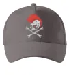 Кепка Череп з ірокезом Сірий фото