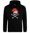 Жіноча толстовка (худі) Череп з ірокезом Чорний фото