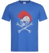 Мужская футболка Череп з ірокезом Ярко-синий фото