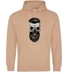 Мужская толстовка (худи) Череп з бородою Песочный фото