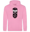 Женская толстовка (худи) Череп з бородою Розовый фото