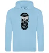 Женская толстовка (худи) Череп з бородою Голубой фото