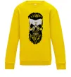 Детский Свитшот Череп з бородою Солнечно желтый фото