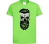 Дитяча футболка Череп з бородою Лаймовий фото