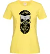 Женская футболка Череп з бородою Лимонный фото
