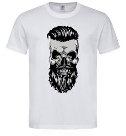 Чоловіча футболка Череп з бородою Чоловіча футболка Череп з бородою