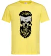 Мужская футболка Череп з бородою Лимонный фото
