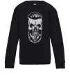 Детский Свитшот Череп з бородою Черный фото