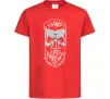 Дитяча футболка Череп з бородою Червоний фото