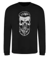 Свитшот Череп з бородою Черный фото