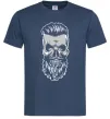 Мужская футболка Череп з бородою Темно-синий фото