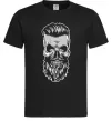 Мужская футболка Череп з бородою Черный фото