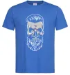 Мужская футболка Череп з бородою Ярко-синий фото
