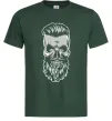 Мужская футболка Череп з бородою Темно-зеленый фото