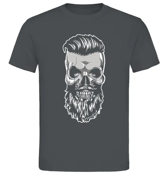 Мужская футболка Череп з бородою Графит фото