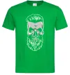 Мужская футболка Череп з бородою Зеленый фото