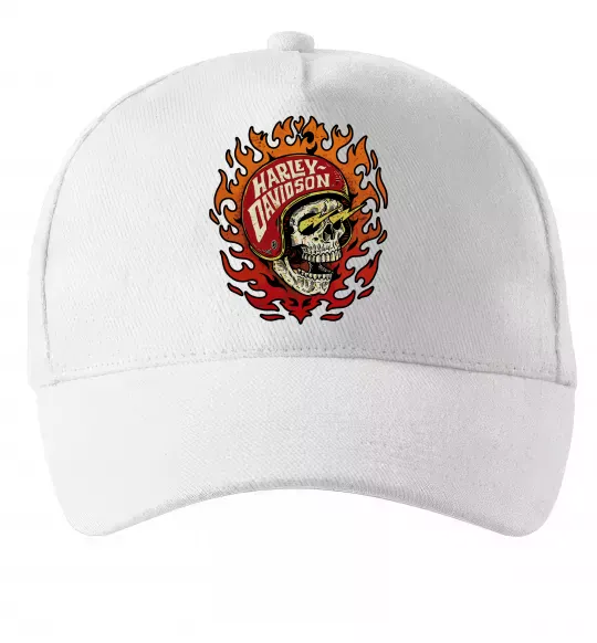 Кепка Harley Davidson skull Белый фото